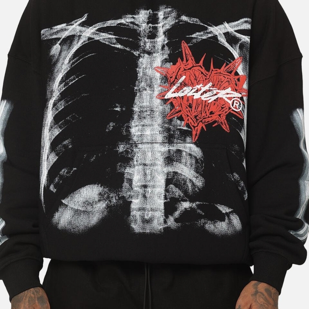 Black Skeleton Graphic Sweater